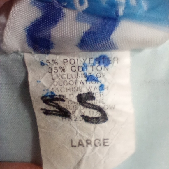 Vintage Elsie of Miami Nightgown Blue Women's Size Large Lace Embroidered - Picture 12 of 12